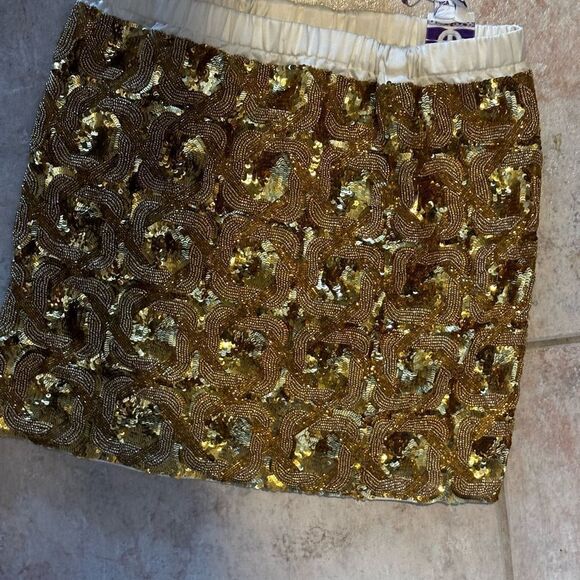 Monica Ocejo runway dress suit skirt beaded sequin new bottoms y2k beautiful y2k - Picture 7 of 8